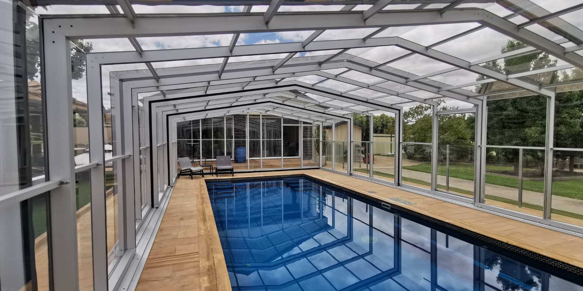 aluminum awning sheets used in roofing of swimming pool