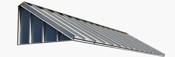aluminum awning plate side view
